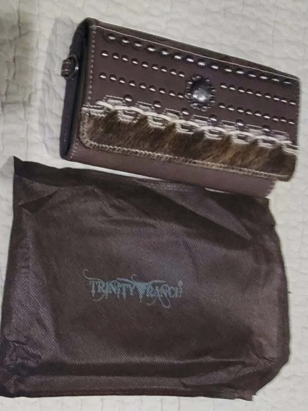 Trinity Ranch Cowhide Wallet Women's Western